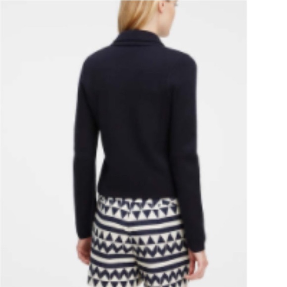 Ann Taylor L black moto sweater - Picture 3 of 9